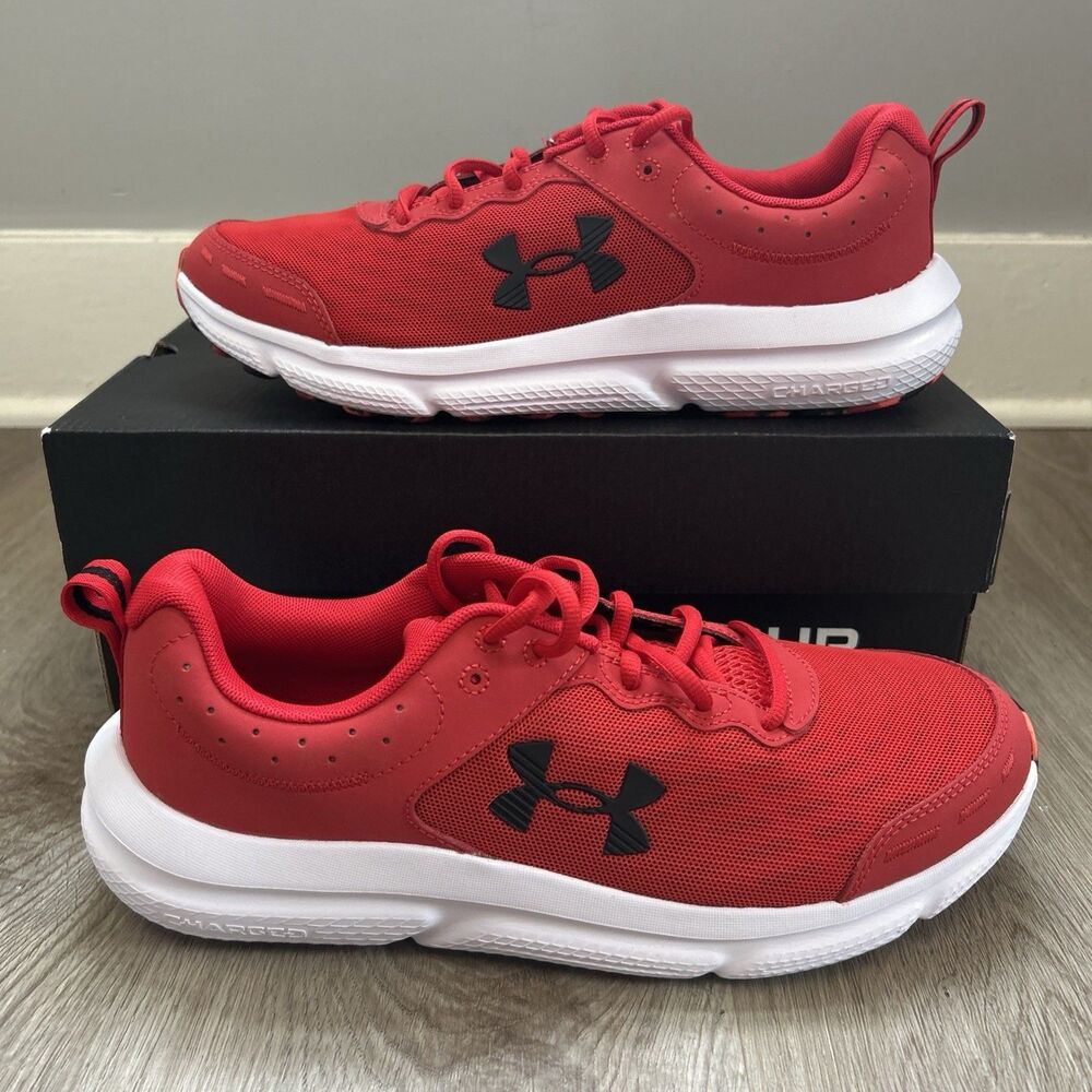 Under Armour Charged Assert 10 Mens 9 Running Shoes Red Sneakers 3026175-600